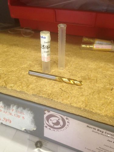.2344&#034; 15/64&#034; HSCO TiN STUB DRILL