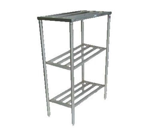 John Boos CLR17 Tubular Shelving Unit - 21&#034; 21&#034; W x 34&#034; L x 60&#034; H Stainless...