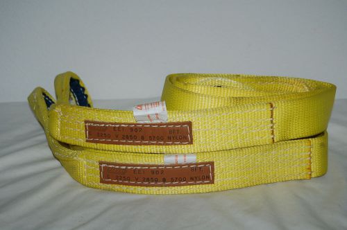 Lot of 2 nylon lift-it 8ft sling / strap eye to eye 2&#034; wide 8&#039; long rigging for sale