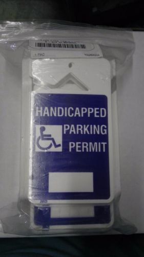 Plastic Handicapped Parking Tag, Width 2-3/4&#034;, Height 4-7/8&#034;, 100 PK (M1474)