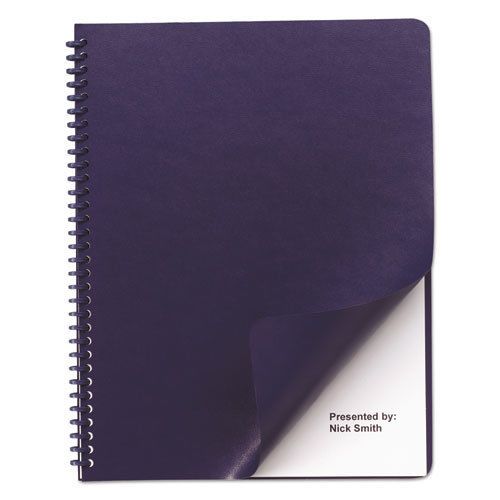 Leather-Look Binding System Covers, 11-1/4 x 8-3/4, Navy, 50 Sets/Pack