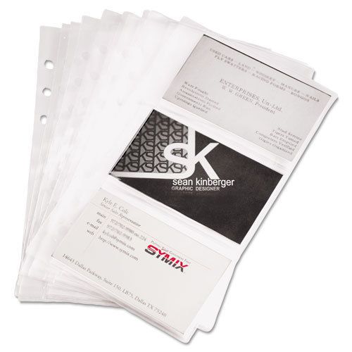 Refill Sheets for 4 1/4 x 7 1/4 Business Card Binders, 60 Card Capacity, 10/Pack