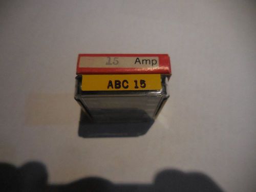 Lot Of 8 Buss and Temma Ceramic 15 Amp 250 Volt Fuses ABC 15 and C2-10 Old Stock