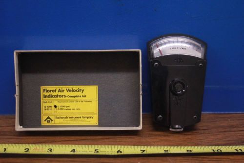 Bacharach Instrument Co. Floret Air Velocity Indicator Flow Meter w/ Pouch