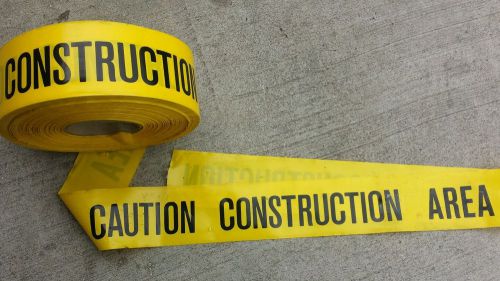 4 Rolls 3&#034; X 1000&#039; Ft Caution Construction Area  tape Yellow Black Barricade