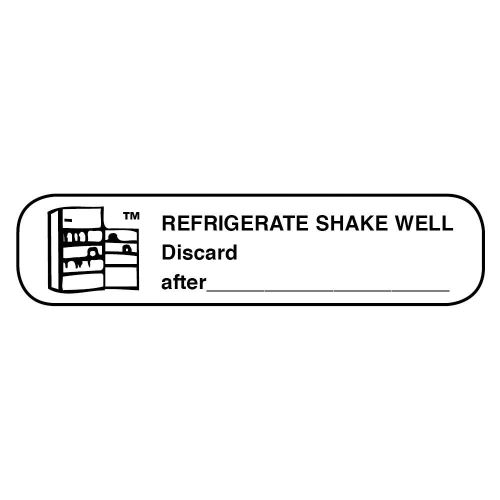Apothecary Refrig. Shake Well Discard Labels, 1000ct 025715400129A381