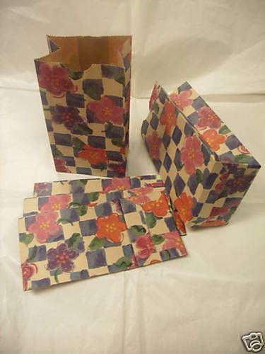 Lot 450 Paper Merchandise Gift Jewelry Party Treat Bag Flower Floral 4&#034;x8&#034;x2.5&#034;