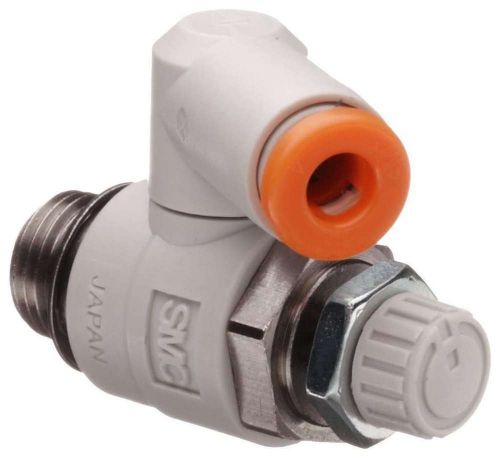 SMC AS2301F-U01-04 Air Flow Control Valve with Push-to-Connect Fitting, PBT &amp; Ni