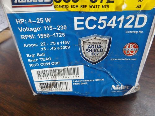 1 NEW RESCUE EC5412D ECM REF WATT MOTOR HP:4-25W VOLTAGE:115-230 RPM:1550-1725 N