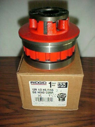 Ridgid 37525 12-R Pipe Threader 1/2 HS F/SS Die Head Comp NEW in Original Box