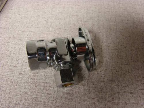 Watts chrome 1/2&#034; fip x 3/8&#034; od compression angle stop valve 1/4 turn for sale