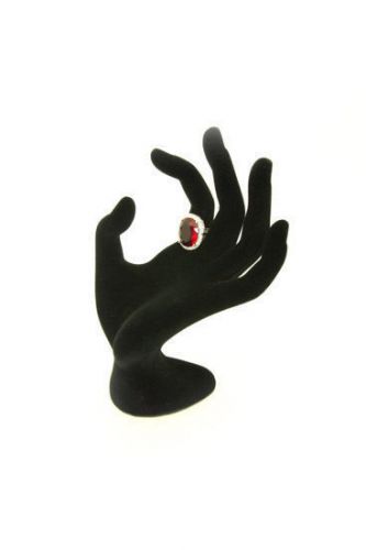 (2) black velvet hand ring bracelet watch jewelry display stand holder for sale