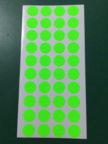 40 Fluorescent Round Circle Sticker Labels Self Adhesive,Blank,Multipurpose 19MM
