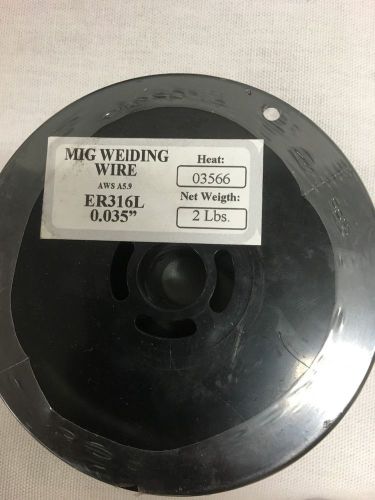 Stainless steel mig er316l mig welding wire .035&#034; - 2 lb spool , 316l-035-2 for sale