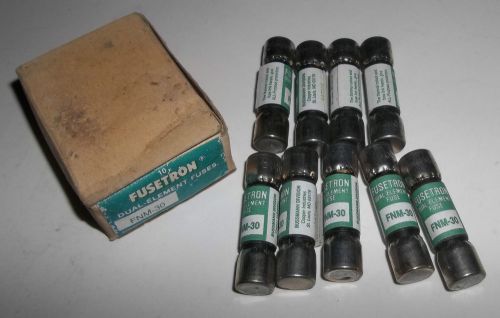 Bussmann FNM-30 Fusetron Fuse - Brand New In Box 9 Total NOS