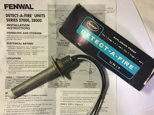 Fenwal Detect-a-Fire Unit 27121-0 (190) Heat Sensor NOS