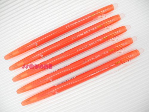 10 x pilot frixion ball slim 0.38mm ultra fine erasable rollerball gel pen, red for sale
