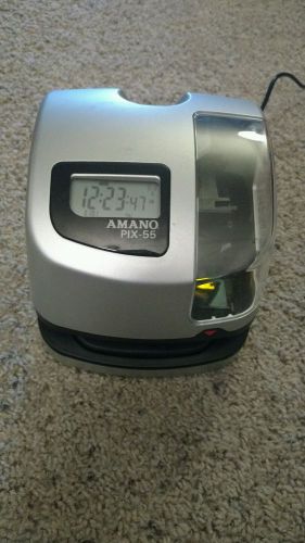 Amano pix-55 time punch card machine time recorder