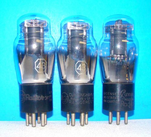 Type No 43 RCA Cunningham radio vintage vacuum tubes 3 valve tested ST shape 243