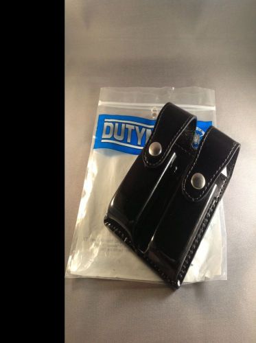 New Dutyman Clarino Gloss Leather Double Magazine Holder 9mm - Nickel Snap 8531