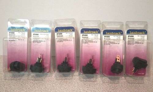 Lot of 6 NEW Illuminated Rocker Switch - 2-position OFF/ON - Amber - #HP4900(A5)