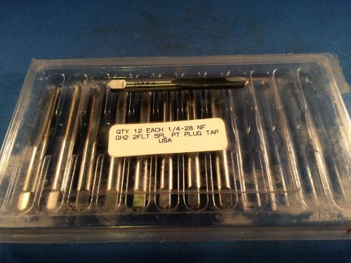 New made in usa 1/4&#034;-28nf gh2 hss spiral point plug taps for sale