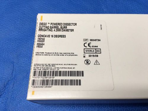Gyrus ACMI 70236106 Diego Powered Dissector Cutting Barrel Burr 4.2mm - Box of 3