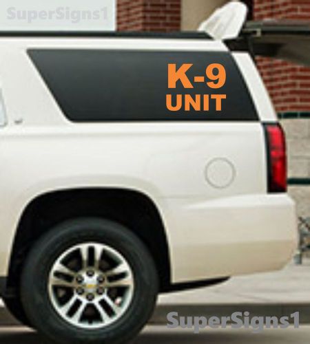 ORANGE K-9 UNIT DECAL SET Police Dog Sticker k9 Police Car Truck Van SUV