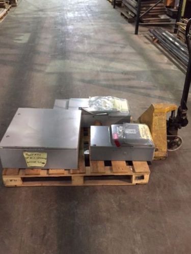 Whole pallet including safety switch, and two enclosures