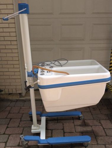 Arjo sidekick hydrotherapy mobile dual tank whirlpool feet arms pediatric tub for sale