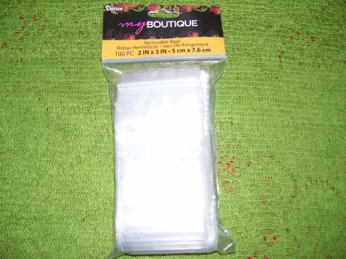NIP 100 pc 2&#034;X 3&#034; SMALL CLEAR ZIPPER BAGS, JEWELRY, BEADS, CRAFTS, FREE SHIPPING