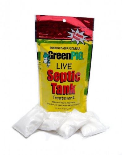Greenpig solutions 52 concentrated formula live septic tank treatment, 1 year for sale