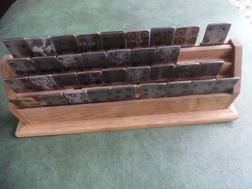 Steel shop thickness gauges 34 pieces 7/16&#034; to 2-1/2&#034; &amp; wooden holder tools4 for sale