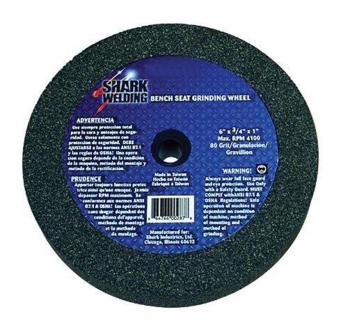 Shark 12779    7-Inch by 1-Inch Bench Seat Grinding Wheel with Grit-80