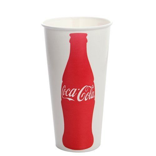 Apex C-KCP22Coke Karat Paper Cold Cup, &#034;Coca-Cola&#034; Print Total 50 Pcs 22oz 90mm