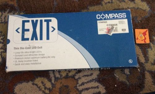 COMPASS CCESGE Exit Sign with Battery Backup, 1W