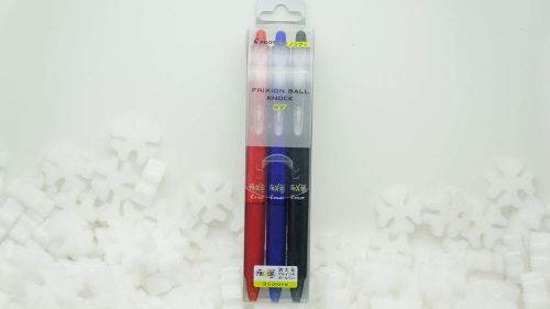 Pilot frixion knock pen erasable model lfbk-69f-3c 3 color 0.7mm 3 piece for sale