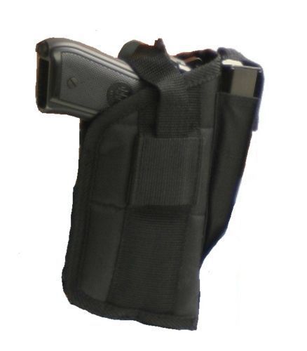 Black nylon side gun belt holster for ruger p85,89,90,95 with laser for sale