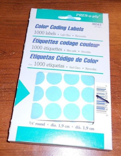 pres-a-ply color coding labels blue 1000ct 3/4 dia round