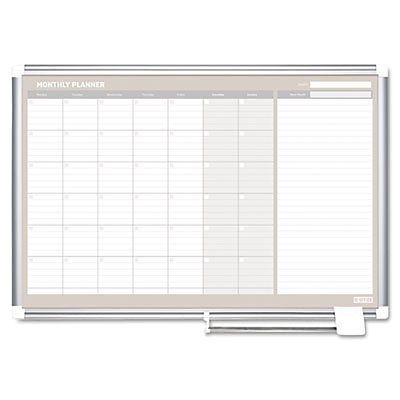 Monthly Planner, 48x36, Silver Frame, Sold as 1 Each