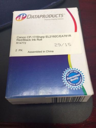 Dataproducts Canon CP-17/Sharp EL2192C/EA781R Red/Black Ink Roll R14772 -NIP!