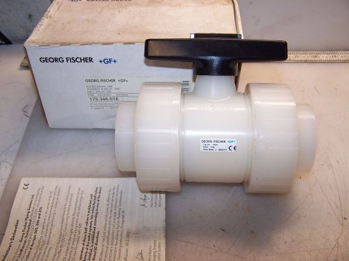 NEW GEORGE FISCHER 1-1/2&#034; PVDF BALL VALVE 175.346.016  D50 DN40