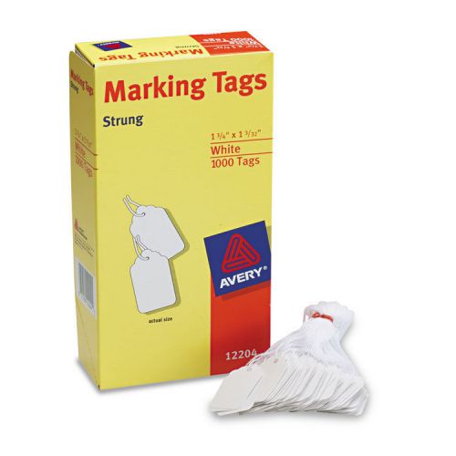 Avery white marking tags, paper, 1 3/4 x 1 3/32, white, 1,000/box for sale