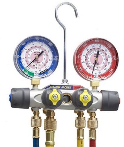 Yellow Jacket 49967 Titan 4-Valve Test And Charging Manifold Degrees F, Psi