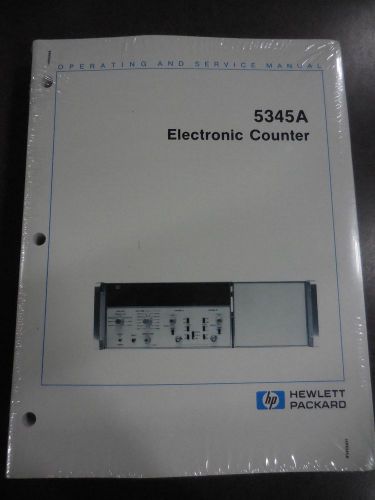 HP Operating And Service Manual For Model 5345A Electronic Counter