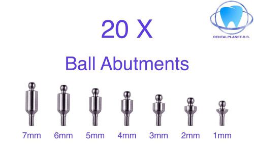 20 Ball Titanium Attachment, Dental Implant Dentist Internal Hex