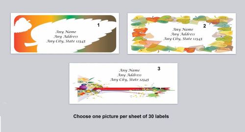 30 Personalized Return Address Labels Fall Autumn Buy 3 get 1 free (fa1)
