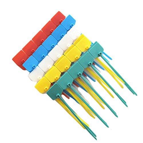 Amgate 100 Pcs 4 Inch Marker Nylon Cable Ties Write on Ethernet, Colorful Wire