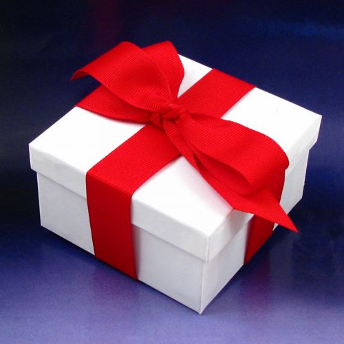Add a Gift Box to your purchase for just $4.99 - White Gloss Box w/ Red Ribbon