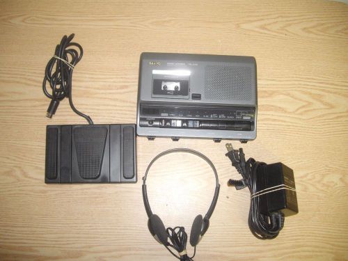 Sanyo Memo-Scriber TRC-6300 with foot peddle, earphones and power cord.